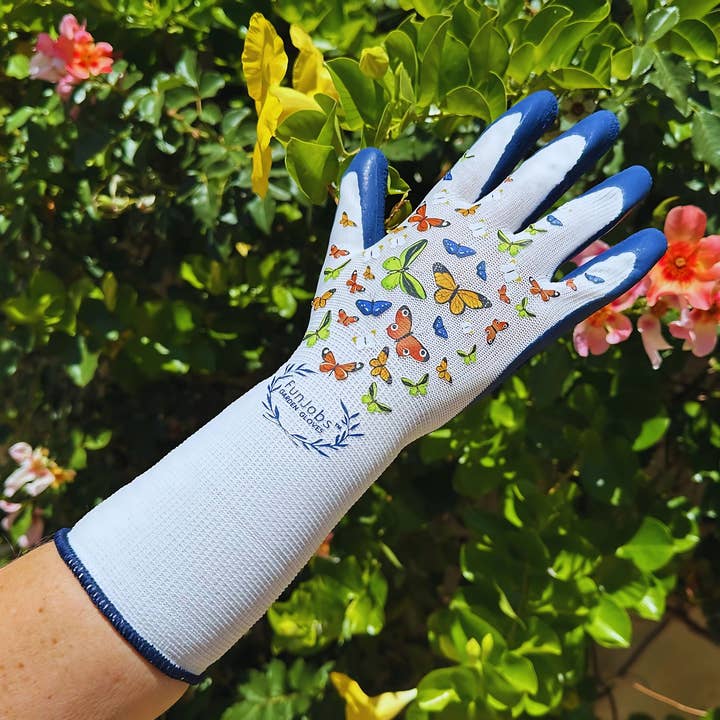 FunJobs Garden Gloves - Wholesale Garden Gloves - FunJobs Long Butterfly Gardening Gloves0