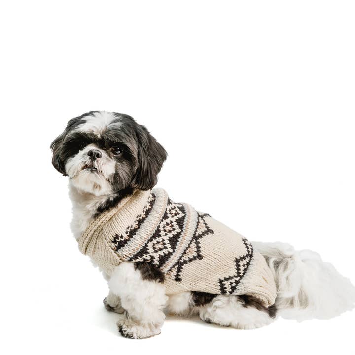 CHILLY DOG LLC - Wholesale Pet Sweater - Dog - Alpaca Cream Wyatt sweater