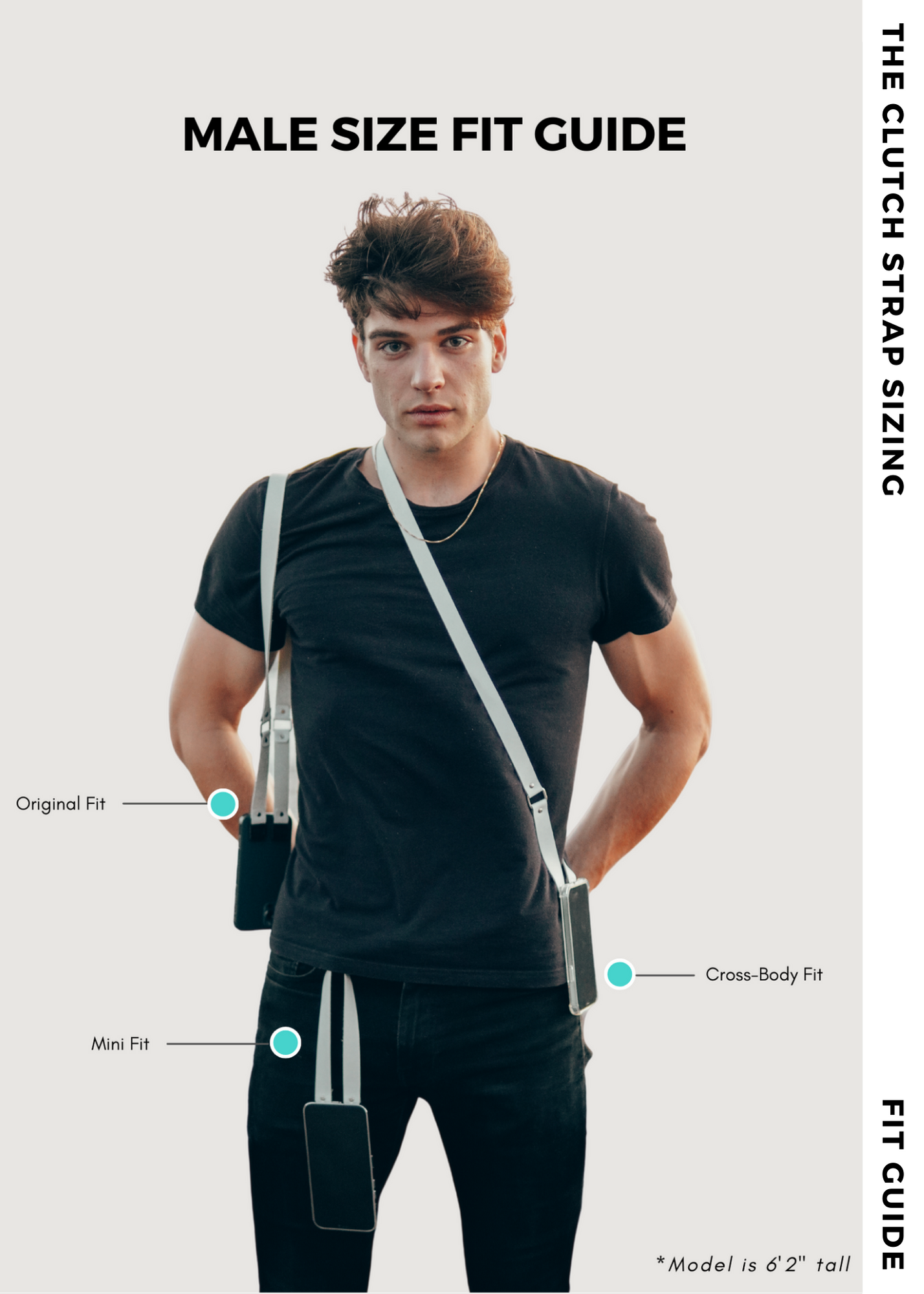 Clutch Creations - Wholesale Phonecase Strap - White Leather Detachable Cross-Body Phone Strap6