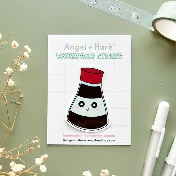 Waterdichte vinylsticker met sojasaus voor wholesale door Angel + Hare