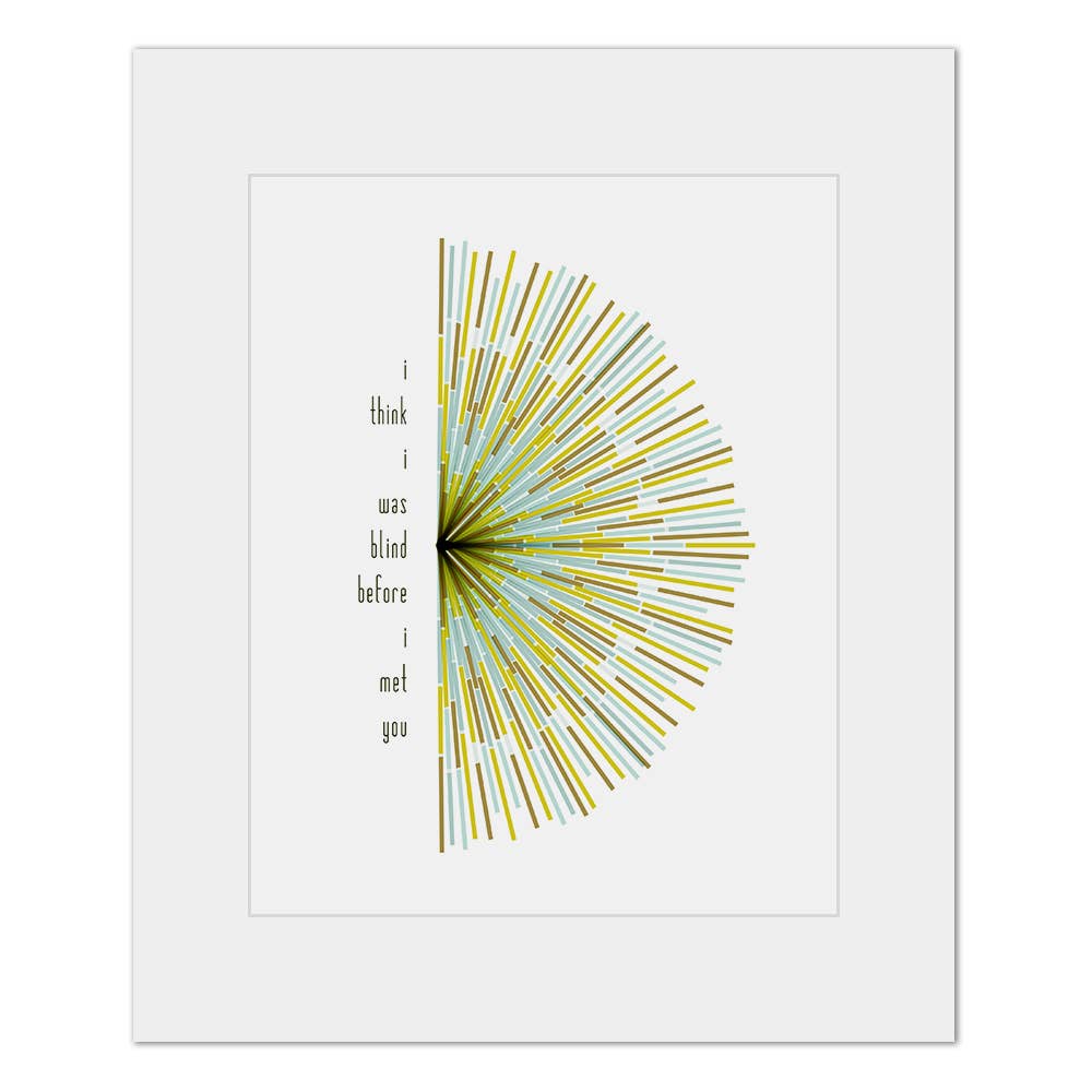 Lyrical Artworks - Wholesale Art Print - Bright Eyes | First Day Of My Life song lyric wall art print0