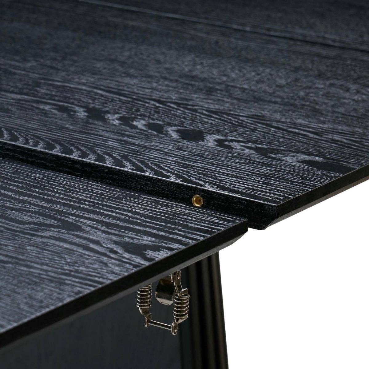 Furnhouse - Venta al por mayor Mesas auxiliares - Mesa de comedor redonda extensible Svendborg ø120/220 cm - Roble negro7