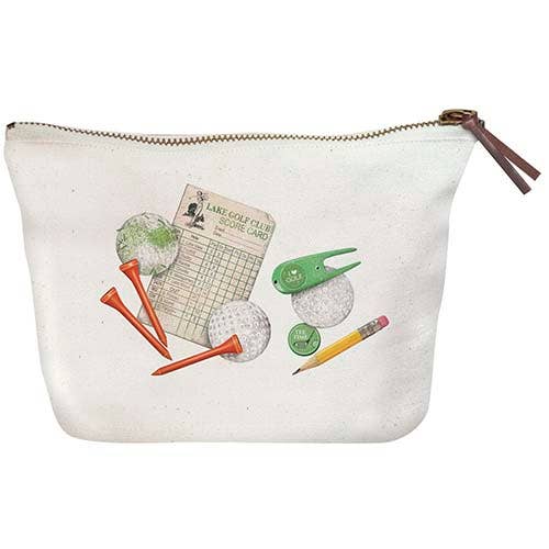 Golf Balls Canvas Pouch for wholesale by Mary Lake-Thompson Ltd.