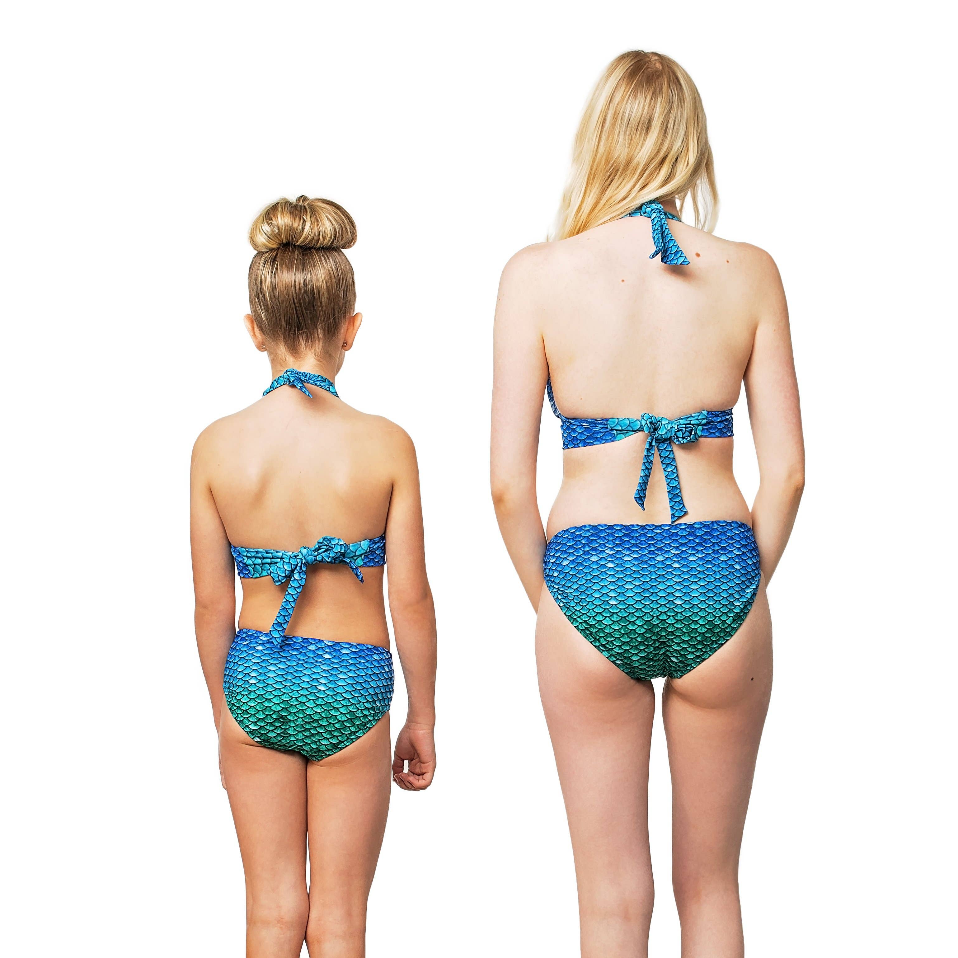 Sun Tail Mermaid - Wholesale Two Piece Swimsuit - Women's - Blue Lagoon Mermaid Swimsuit for kids, toddlers, girls, teens, and women2