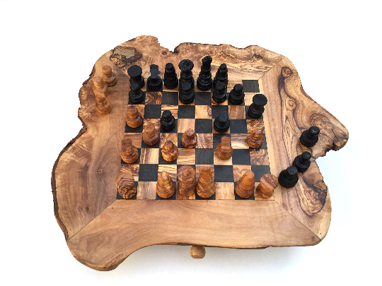 medina mood - Vente Jeux de société - Ensemble d'échecs taille M fabriqué à la main en bois d'olivier 5