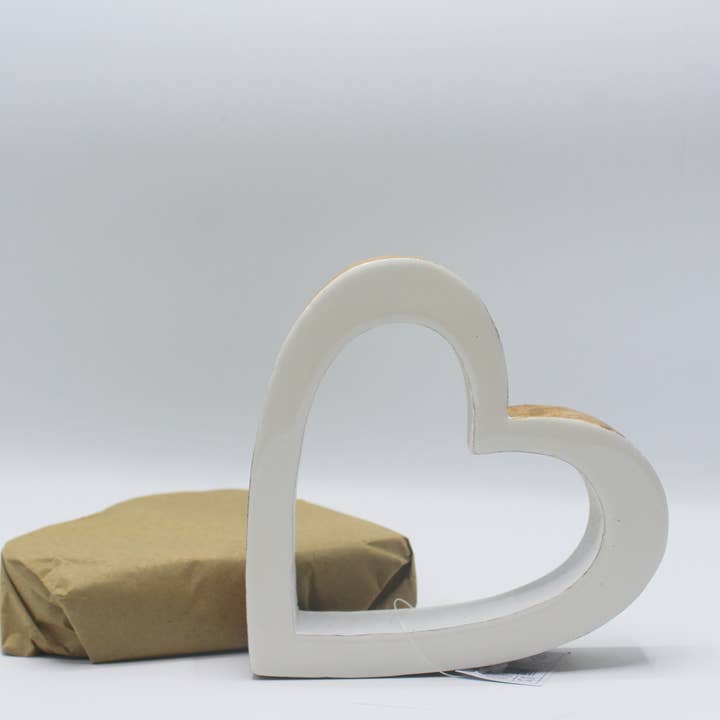 Wit geëmailleerd mangohouten steunhart voor wholesale door Fioretto Renato S.r.l.