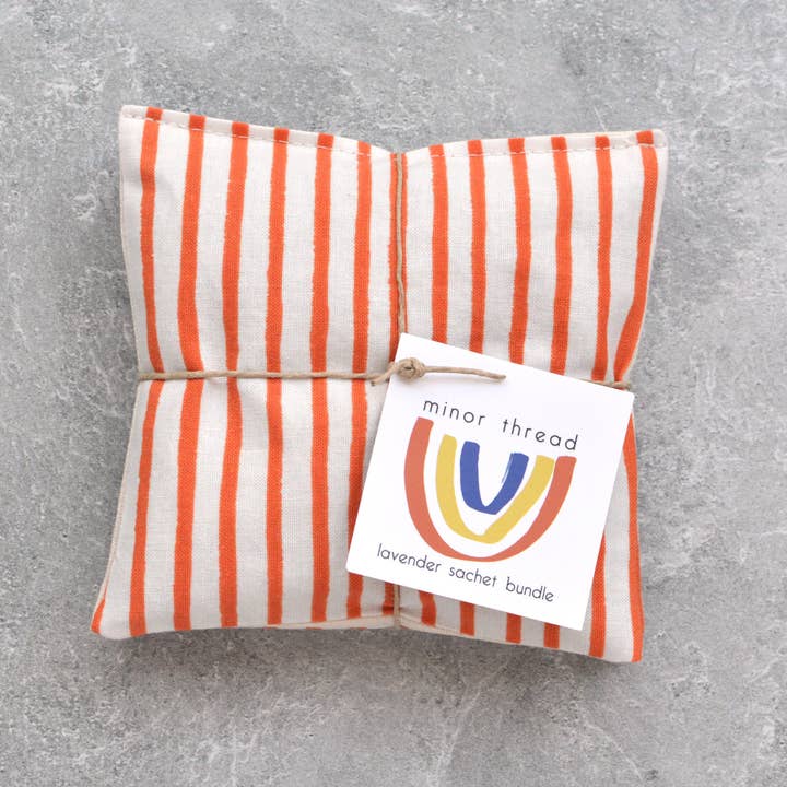 Malede linjer i sommer Orange Lavendel Sachet Bundle for engroshandel hos Minor Thread
