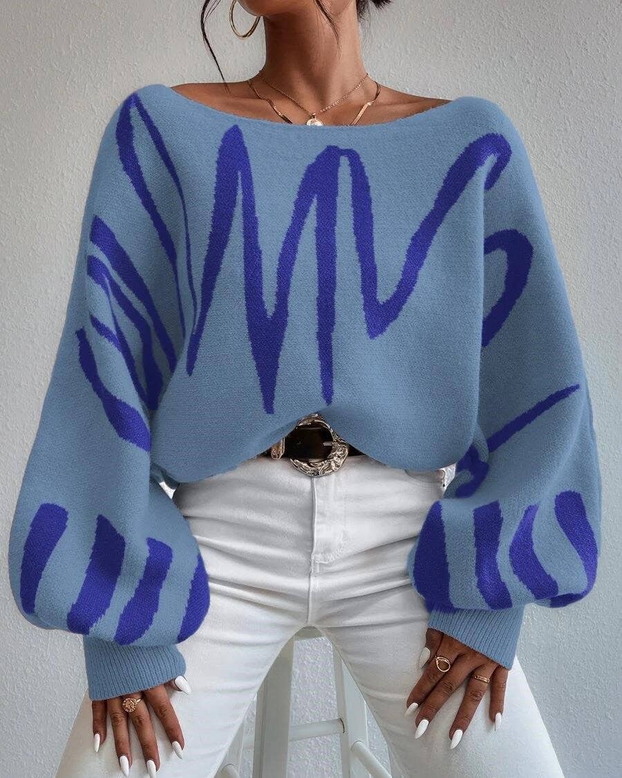 HIDDENBRAND - Wholesale Knit Sweater - Women's - Balloon Sleeve Design Sweater1