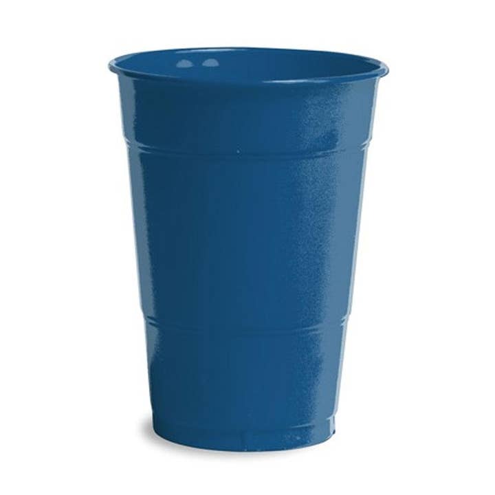 KT Supply - Wholesale Disposable cup - 16 oz Solid Plastic Cups Navy, Case of 2400
