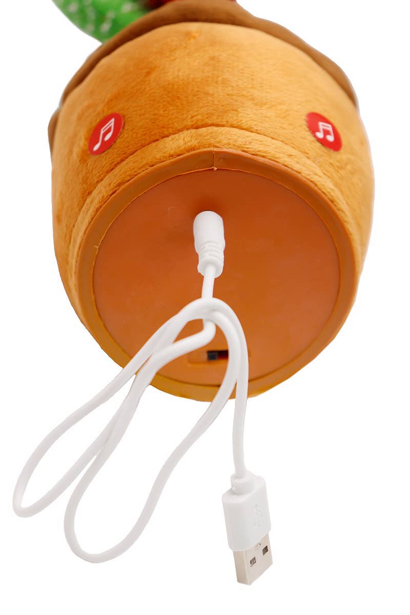 AS SHOWN Cactus Sound Mimicking Dancing Plush Toy - Usb for wholesale on Faire3