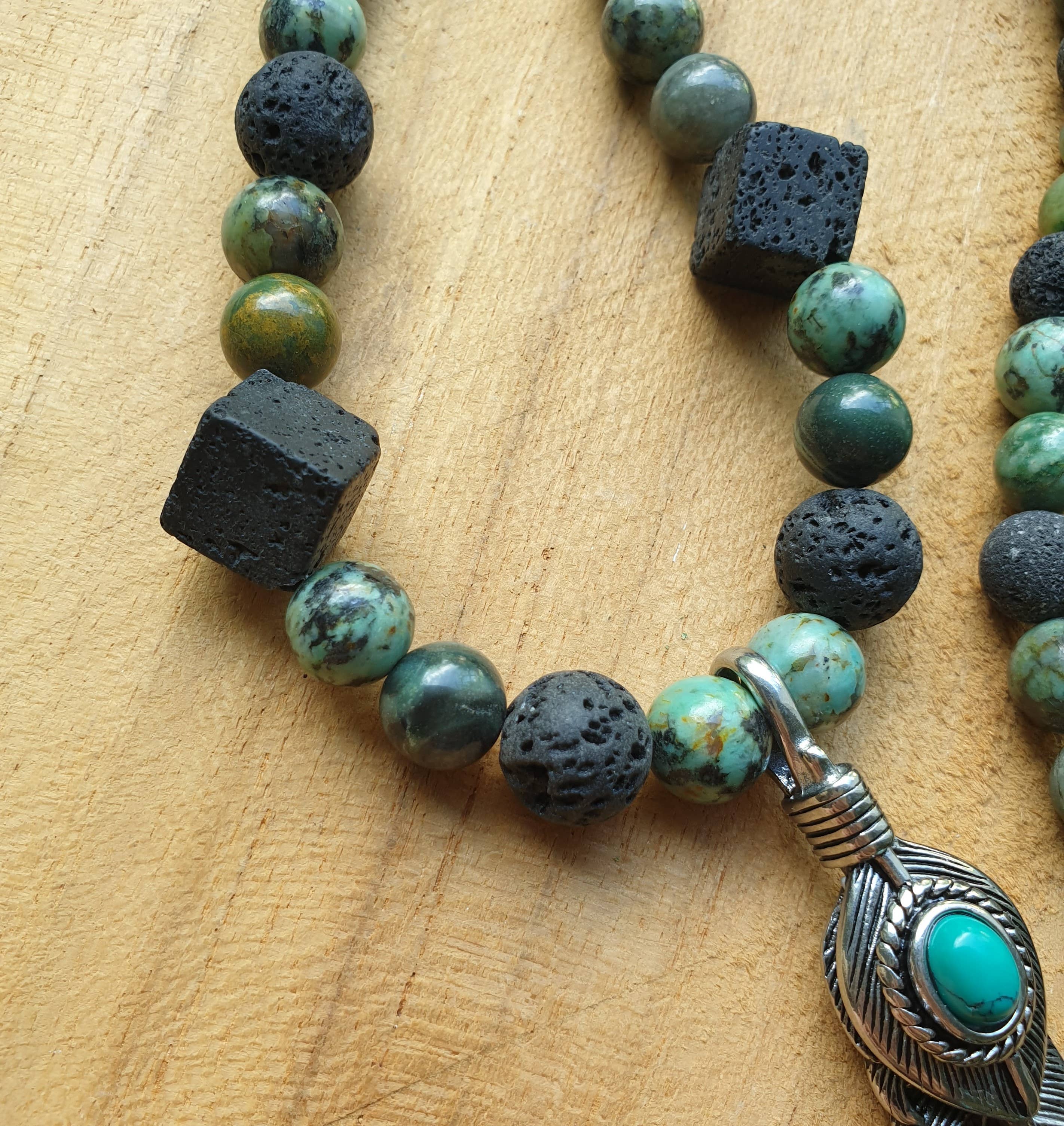 Lapiseum - Wholesale Beaded/Pearl Necklace - Indian Dreams men's necklace4