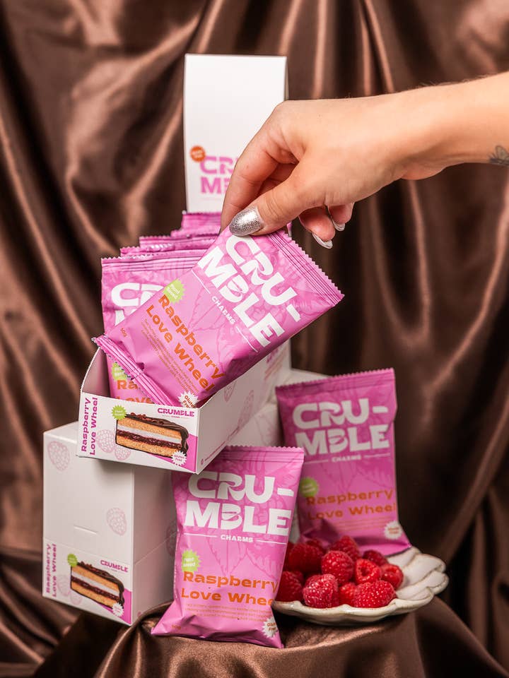 Himbeer-Liebesrad (8 Stück) für den Großhandel von Crumble Charms