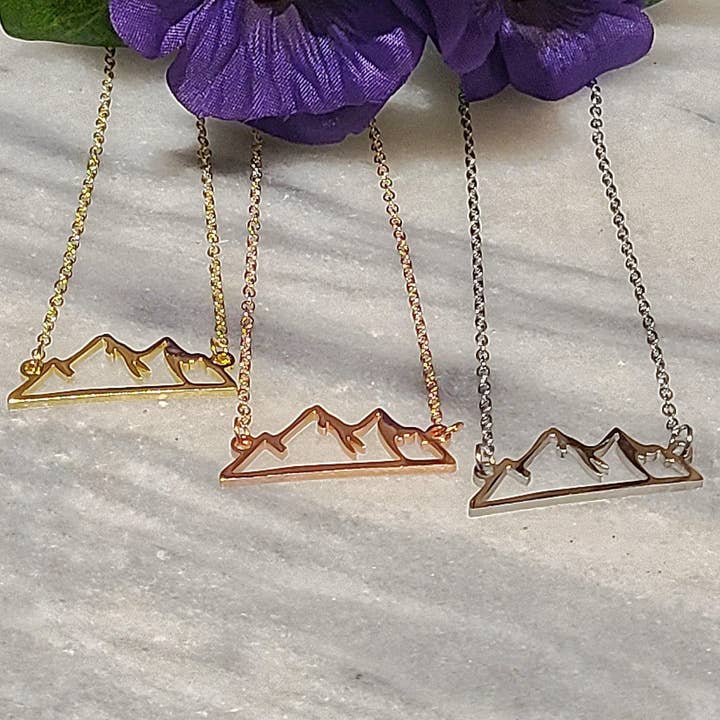 Aspen Dainty Mountain Necklace for wholesale by Alora Boutique Inc.