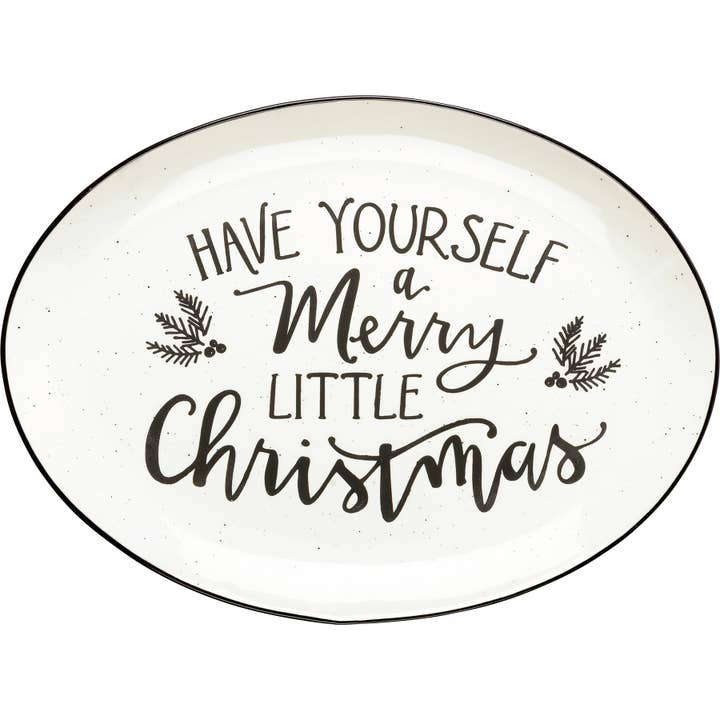 Primitives by Kathy - Wholesale Decorative Plate/Dish/Bowl - Have Yourself A Merry Little Christmas Platter