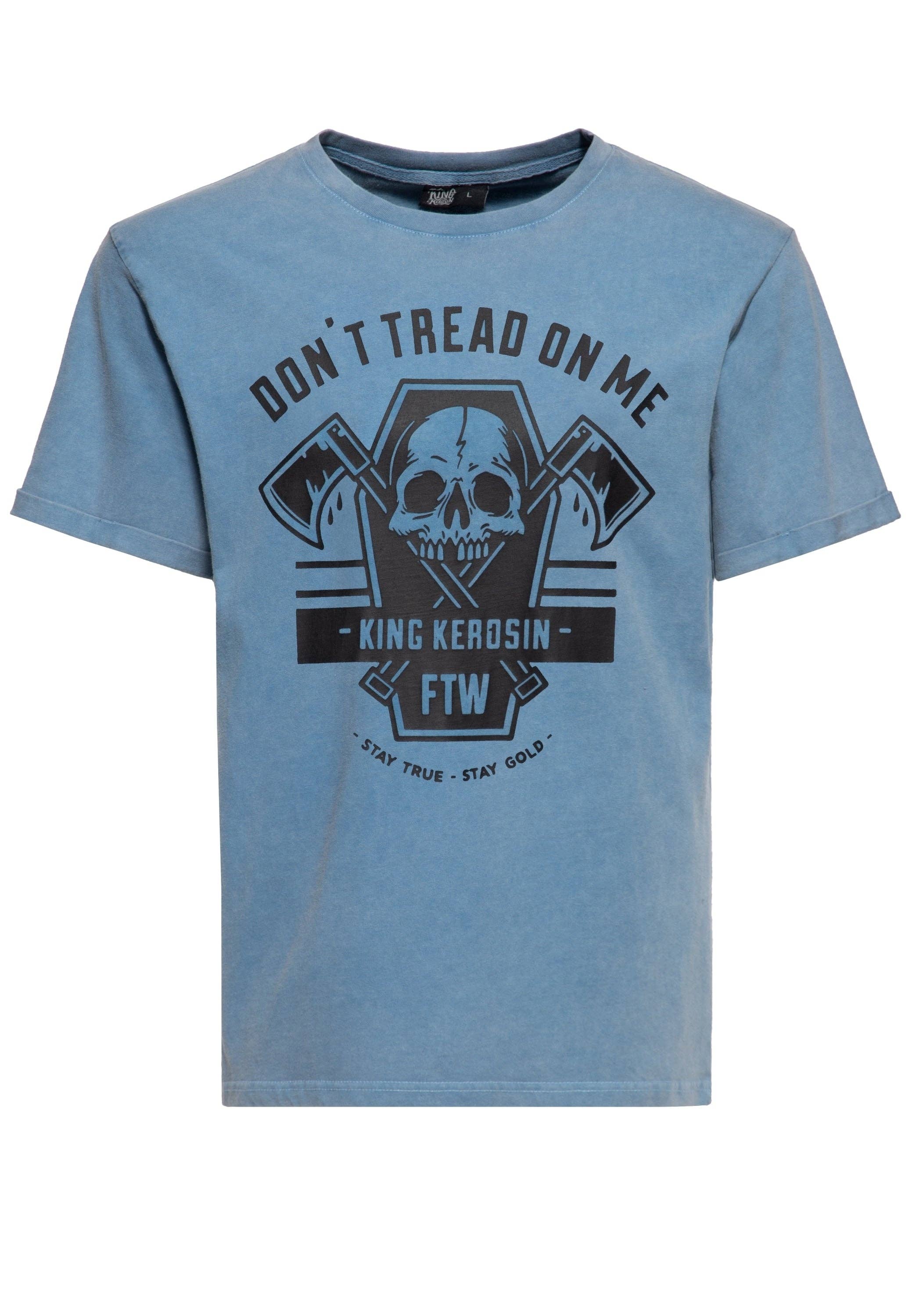 KING KEROSIN – wholesale T-shirts med screentryck – Unisex – Don't Tread On Me Syratvättad T-shirt4