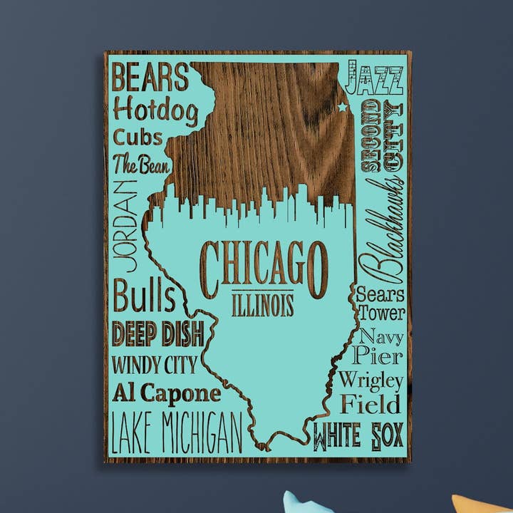 Illinois: Chicago Abstract for wholesale by Fire & Pine
