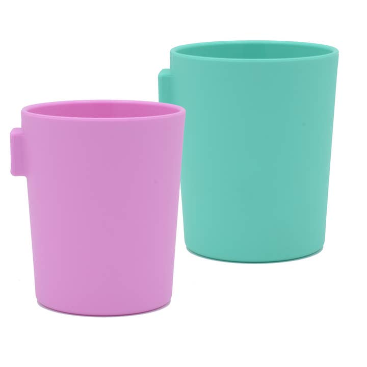 Copos de geladeira suspensos magnéticos ez-cup, pacote com 2 rosa/azul-petróleo por atacado de EZTOTZ LLC