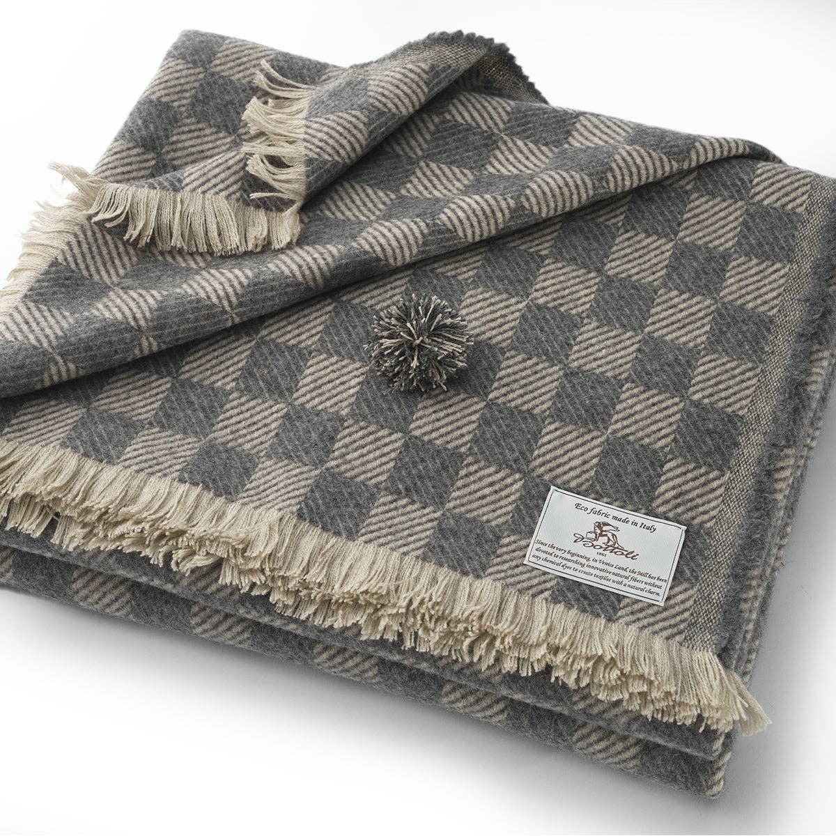 Bottoli - Wholesale Throw Blanket - Plaid vegetable dyed - Cashmere Wool - CHECKMATE1