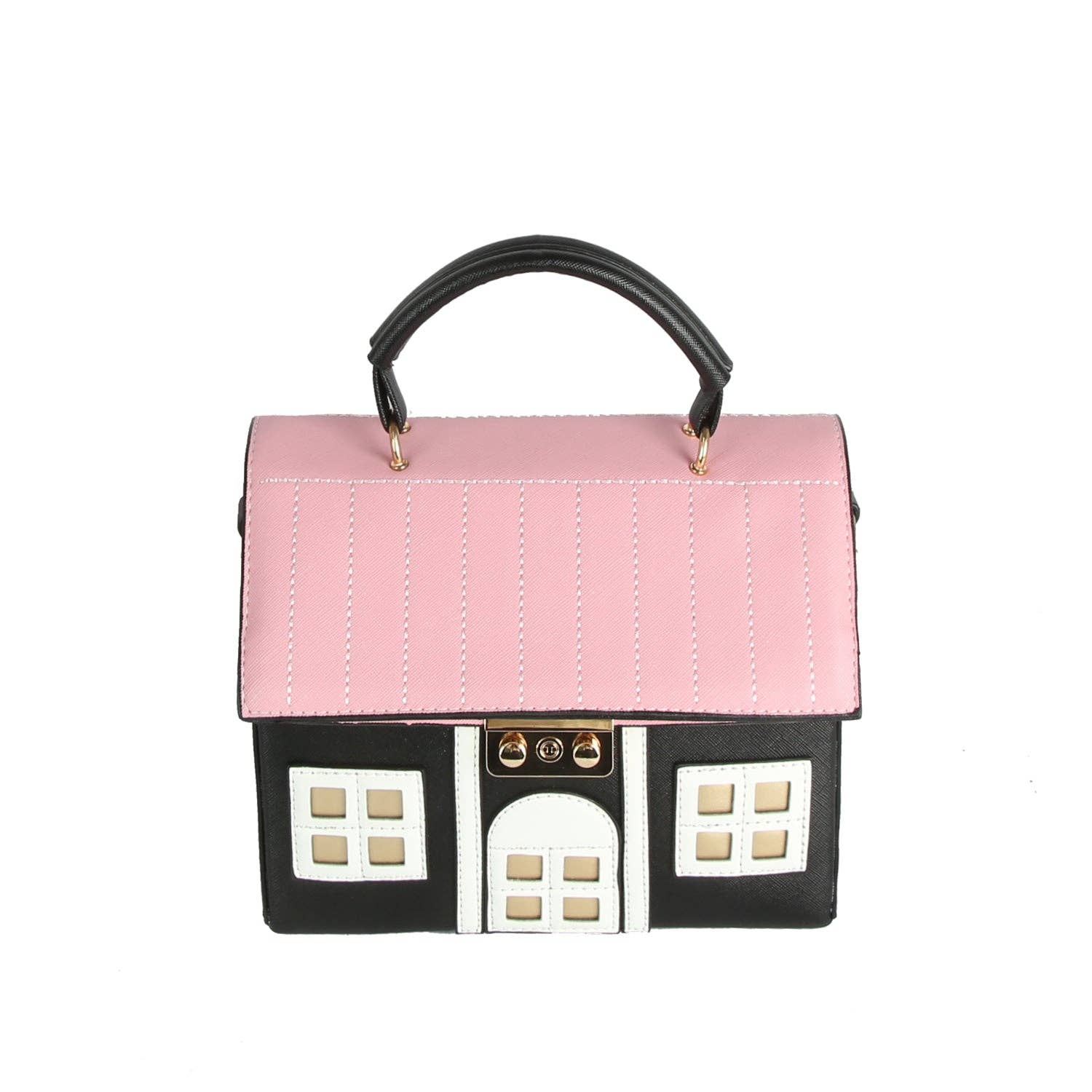 Handbag Factory Corp – wholesale Crossbody bag – Women's – Pink Cottage House Crossbody Bag2