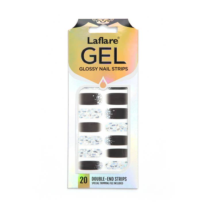 GEL NAIL STRIPS - 45792 Prism Black for wholesale by Laflare