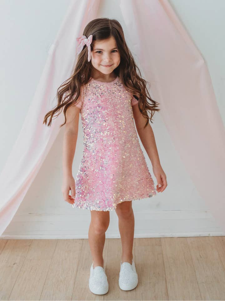 Disco Dazzle T-shirt Dress for wholesale by Love and Grow Clothing Co