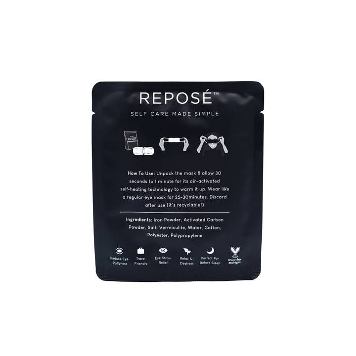 Reposé - Wholesale Sleep/Eye Mask - Self Heating Eye Mask for Dry Eyes, Eye Strain, Sleep3