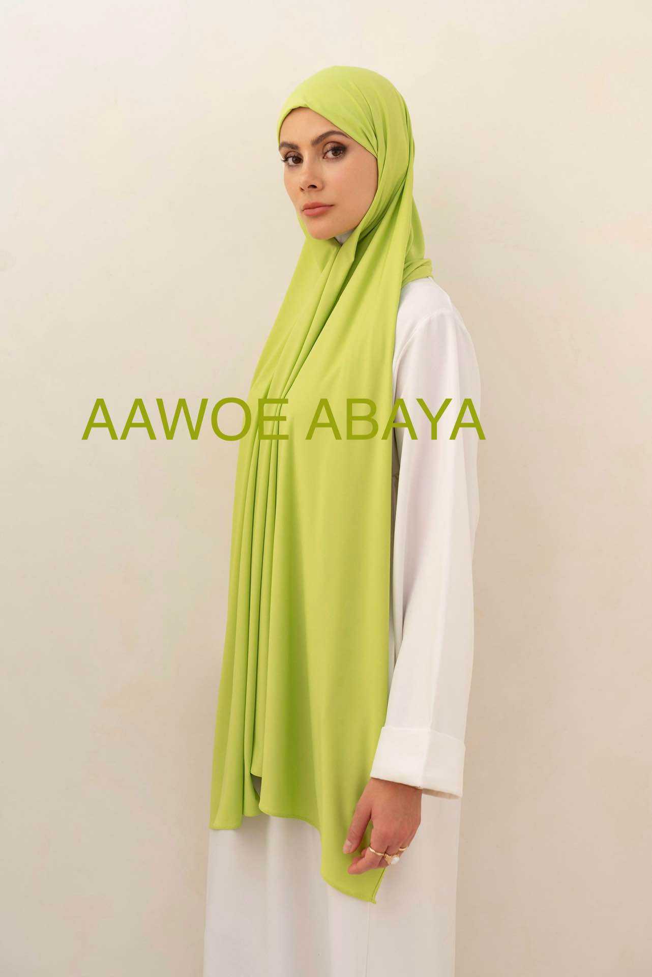 Aawoe Abaya - Wholesale Hijab - Women's - Jersey Rectangle Hijab with Tie - 70x200 cm - 24843