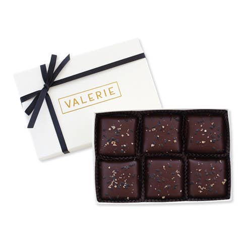 Black Sesame Toffee, 6pc Box for wholesale by Valerie Confections