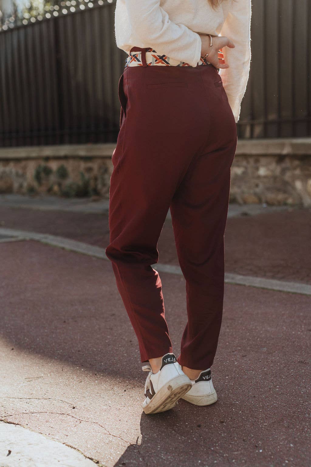 Sevenlie - Wholesale Pants - Women's - Berlin Fluid Trousers - Bordeaux3