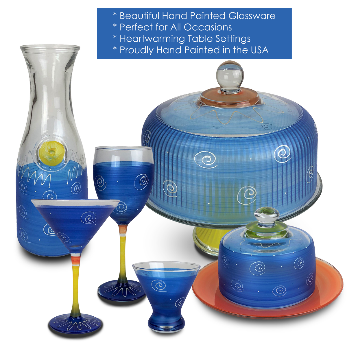 Golden Hill Studio - Vendita all'ingrosso Bicchieri da cocktail/superalcolici - Occhiali cosmopoliti turchesi splendore peruviano4