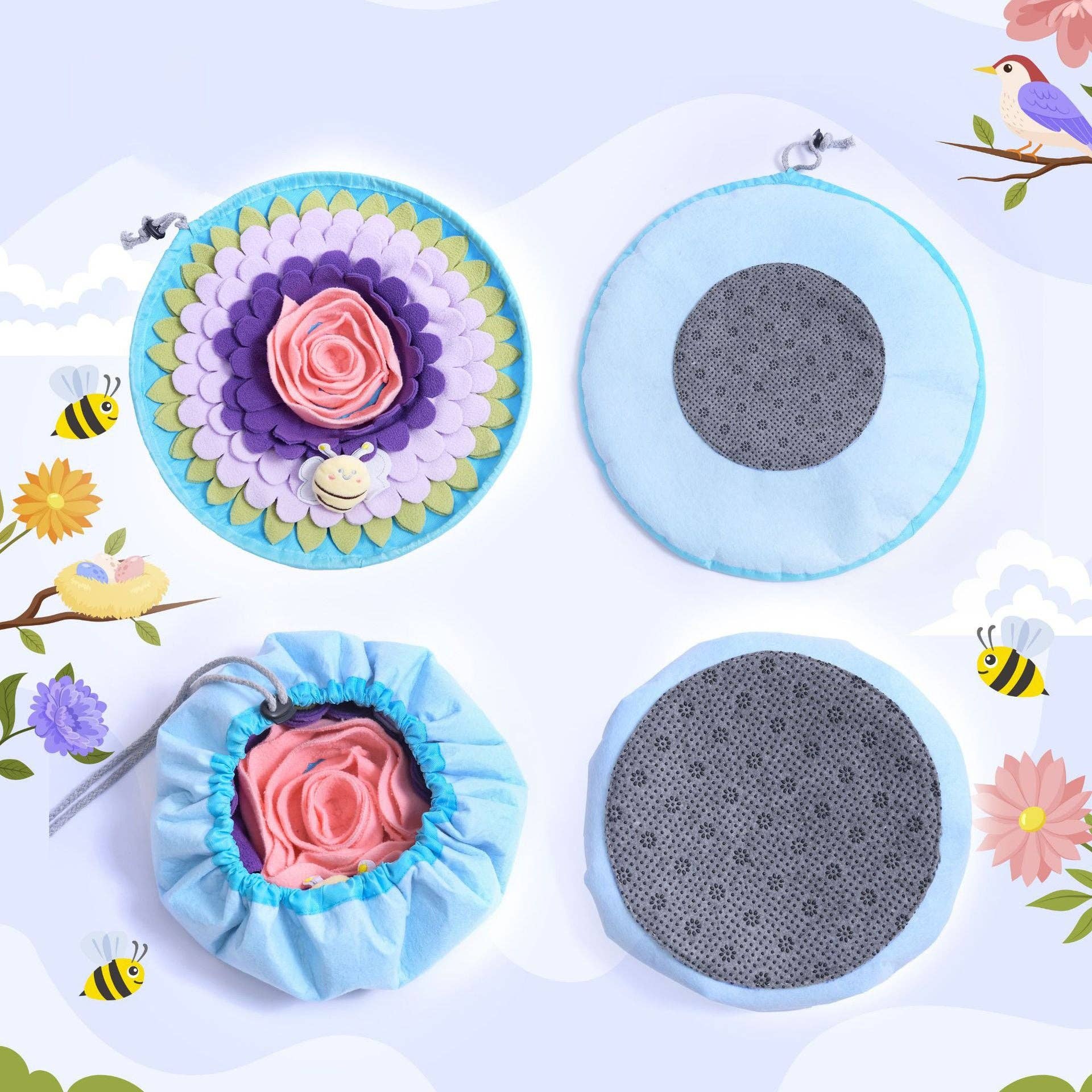 Cheerhunting - Wholesale Pet Food Mat - Dog - Snuffy - Flower Snuffle Mat for Dogs | Interactive Treat Puzzle | Washable Pet Enrichment Toy7