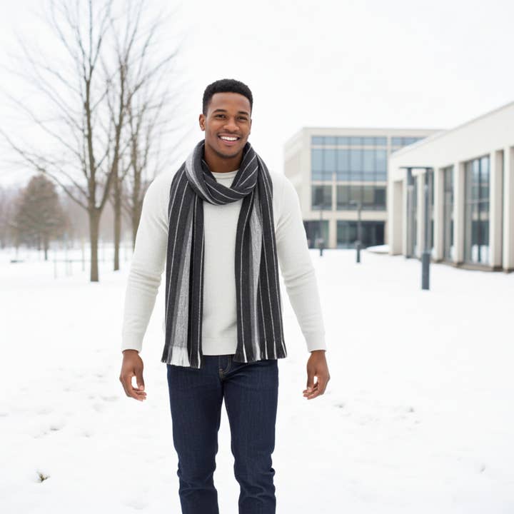 Shupaca Alpaca - Wholesale Scarf - Women's - Alpaca Scarf - Black Pearl4