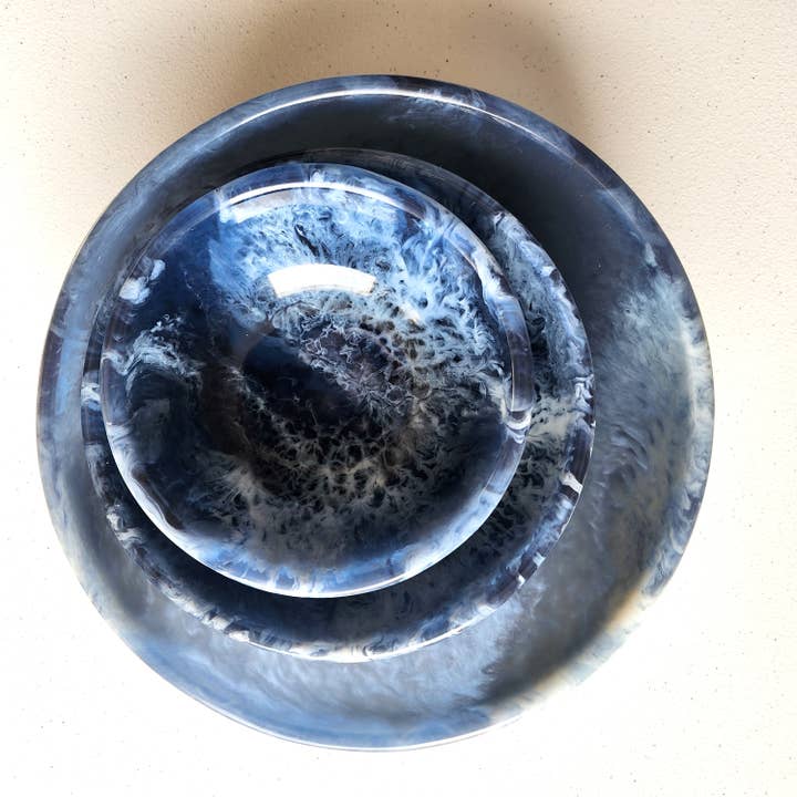 Gibb & Daan - Vente Bol de service - Ensemble de 3 bols de service en résine coulée à la main17