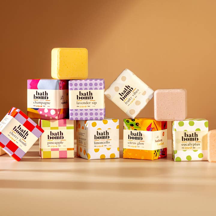 The Scrub Bar - Wholesale Bath Bomb/Fizz - Birthday Cheer- Yellow Pineapple Bath Bomb 6.5 oz3