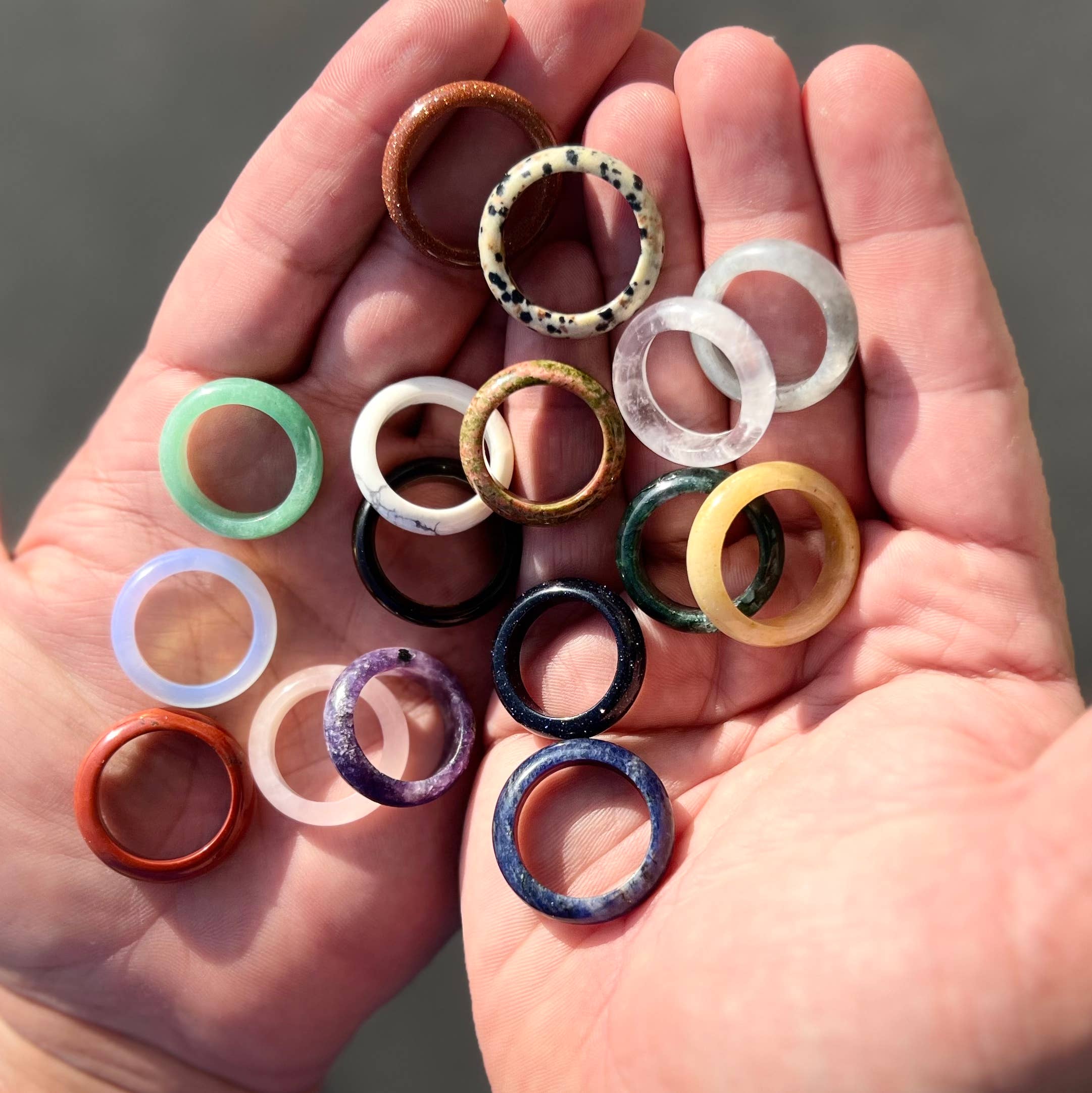 Gypsy Soul - Wholesale Band/Stacked Ring - Solid Gemstone Band Ring  - Assortment2