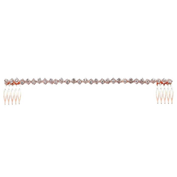 Zigzag Rhinestone Flexible Hair Deco Band Comb for wholesale by Diacly