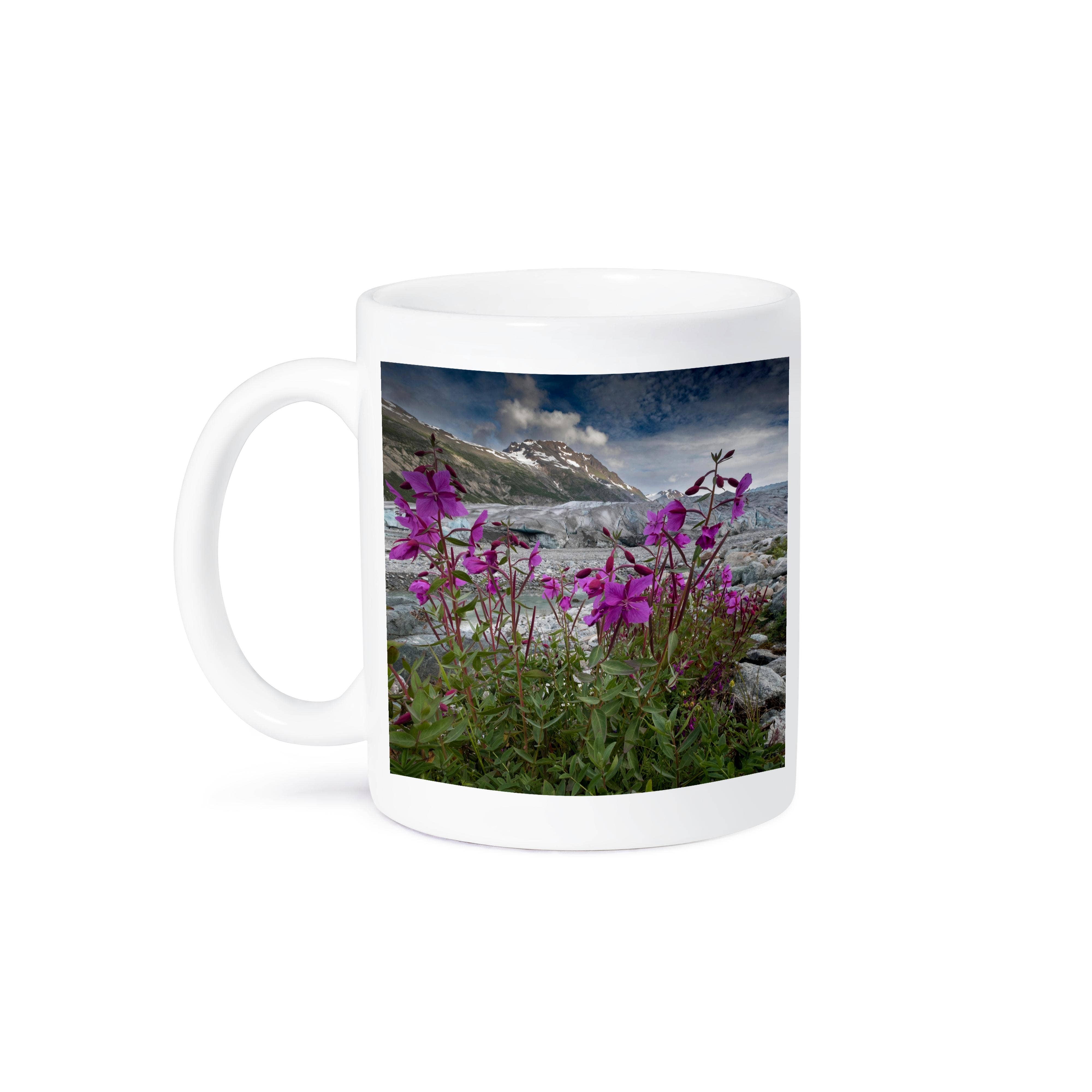 3dRose – wholesale Coffee mug – 3dRose, Beach beauty flowers near terminus of Reid Glacier, Glacier Bay., Mug8