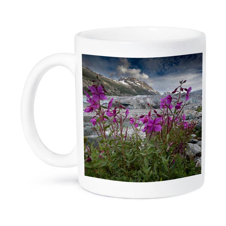 3dRose – wholesale Coffee mug – 3dRose, Beach beauty flowers near terminus of Reid Glacier, Glacier Bay., Mug8