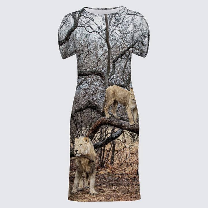 Afrikanske Tree Lions Tulipan ærme for engroshandel hos Mac & Bean Designs