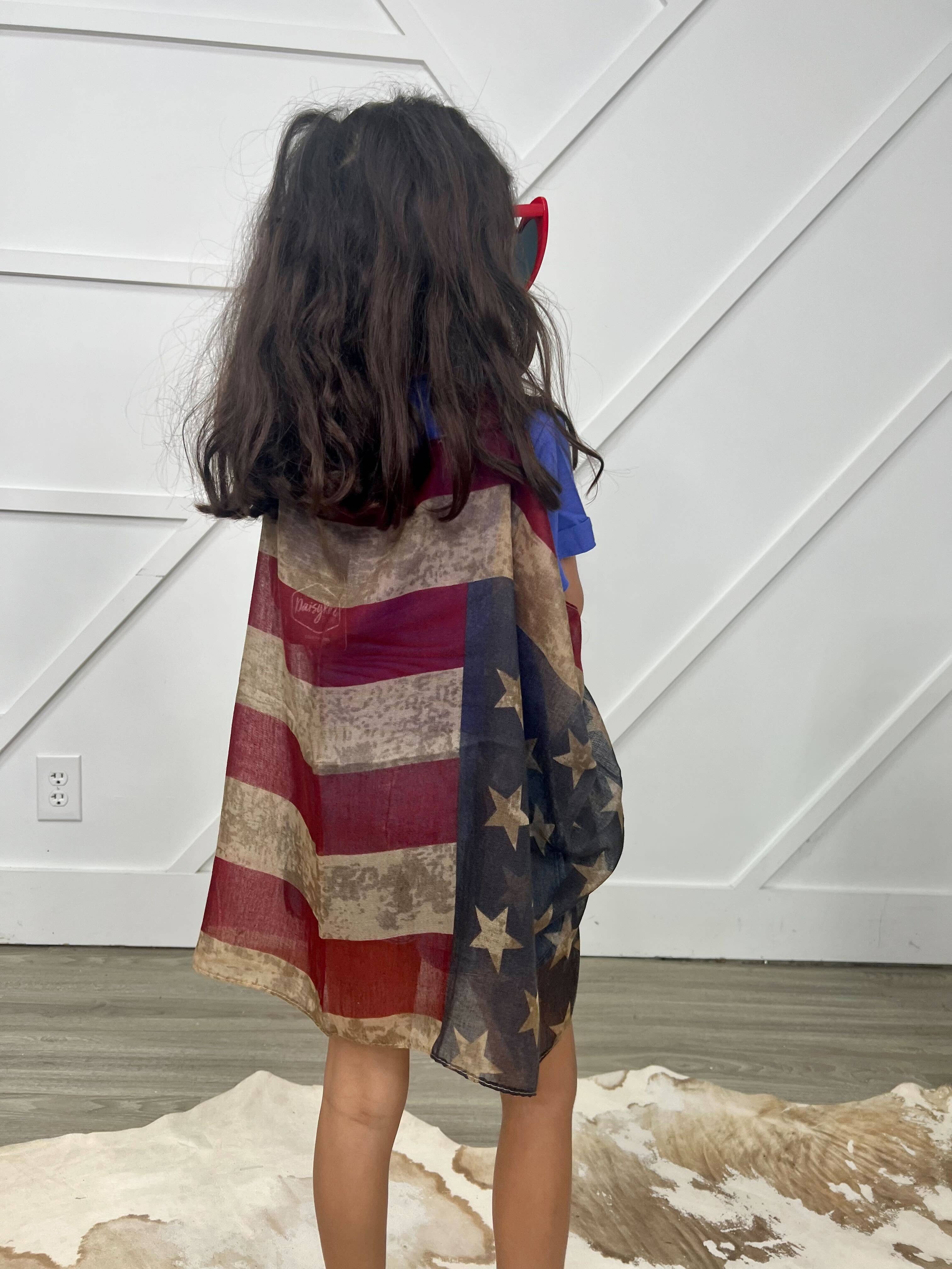 Patriotic Girls' Vintage Stars & Stripes Vest for wholesale on Faire1
