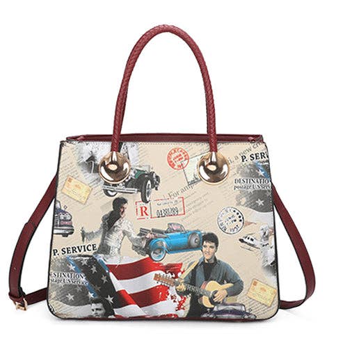 Ellas Trading – wholesale Tote bag – Women's – Trendy Elvis Presley Large Tote Shoulder Bag with Strap4