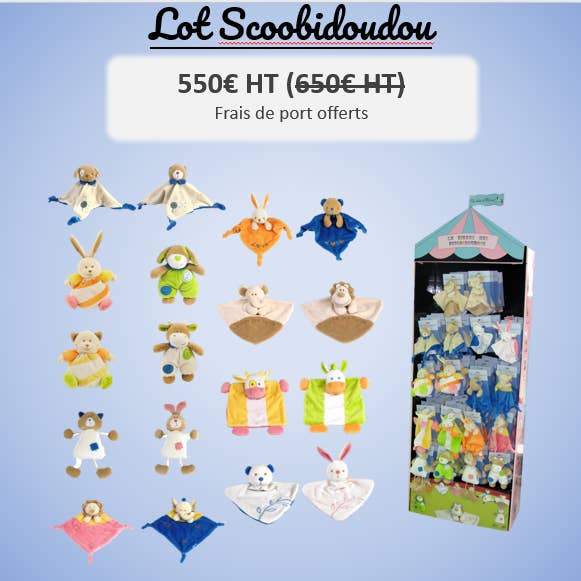 Lote Scoobidoudous por atacado de Les Bebes d'Elysea