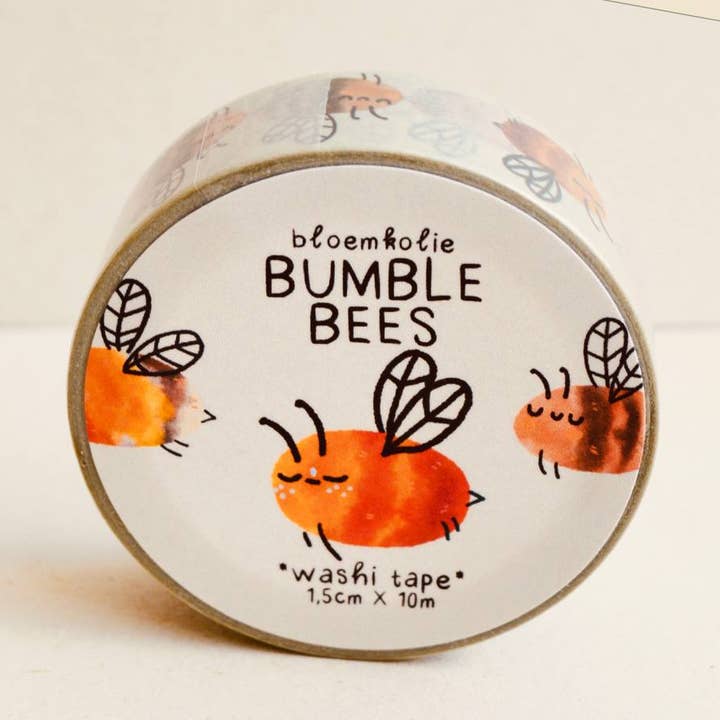Bumbe bee Washi Tape / Cute Quirky Kawaii Stationery for wholesale by Bloemkolie