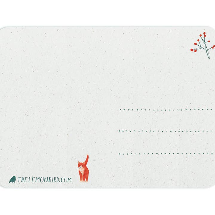 The Lemonbird - Wholesale Christmas Card - 'Two Cats' Warm Winter Wishes Card1