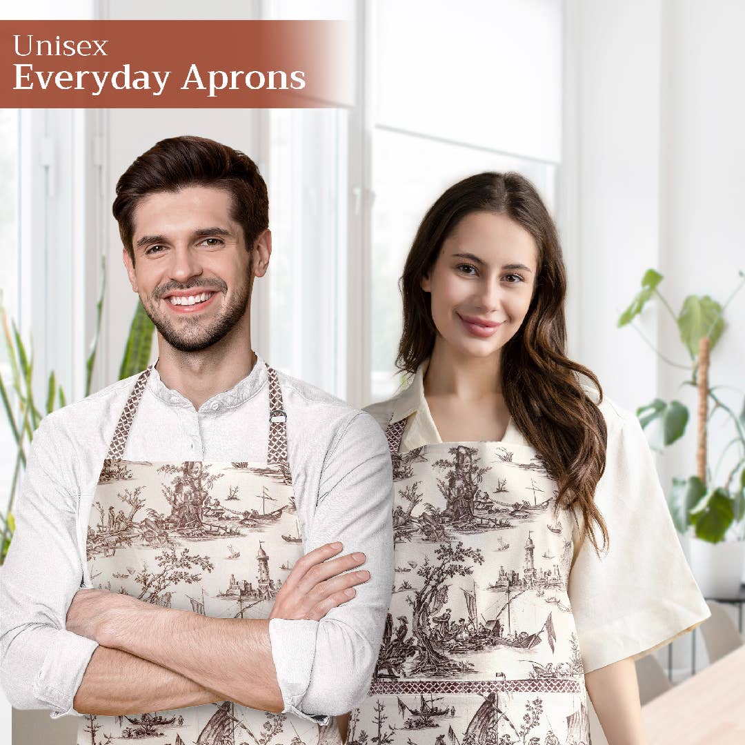 Maison d'Hermine - Design in Every Thread - Wholesale Apron - Apron 100% Cotton - Everyday Cooking - Calais - Charcoal5