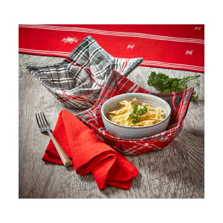 tag - Wholesale Oven Mitt/Pot Holder - Some Like It Hot Plaid Bowl Cozy - Red Multi