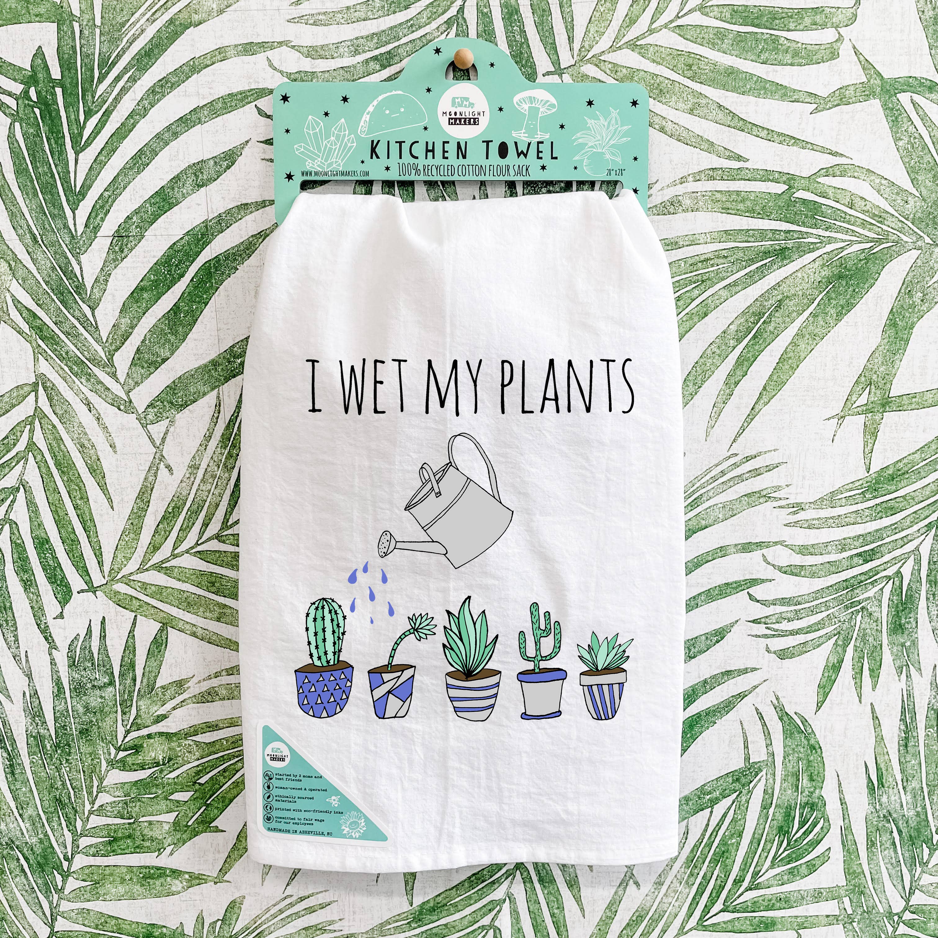 Moonlight Makers - Vente Torchons - Torchons de cuisine colorés - J'arrose mes plantes1