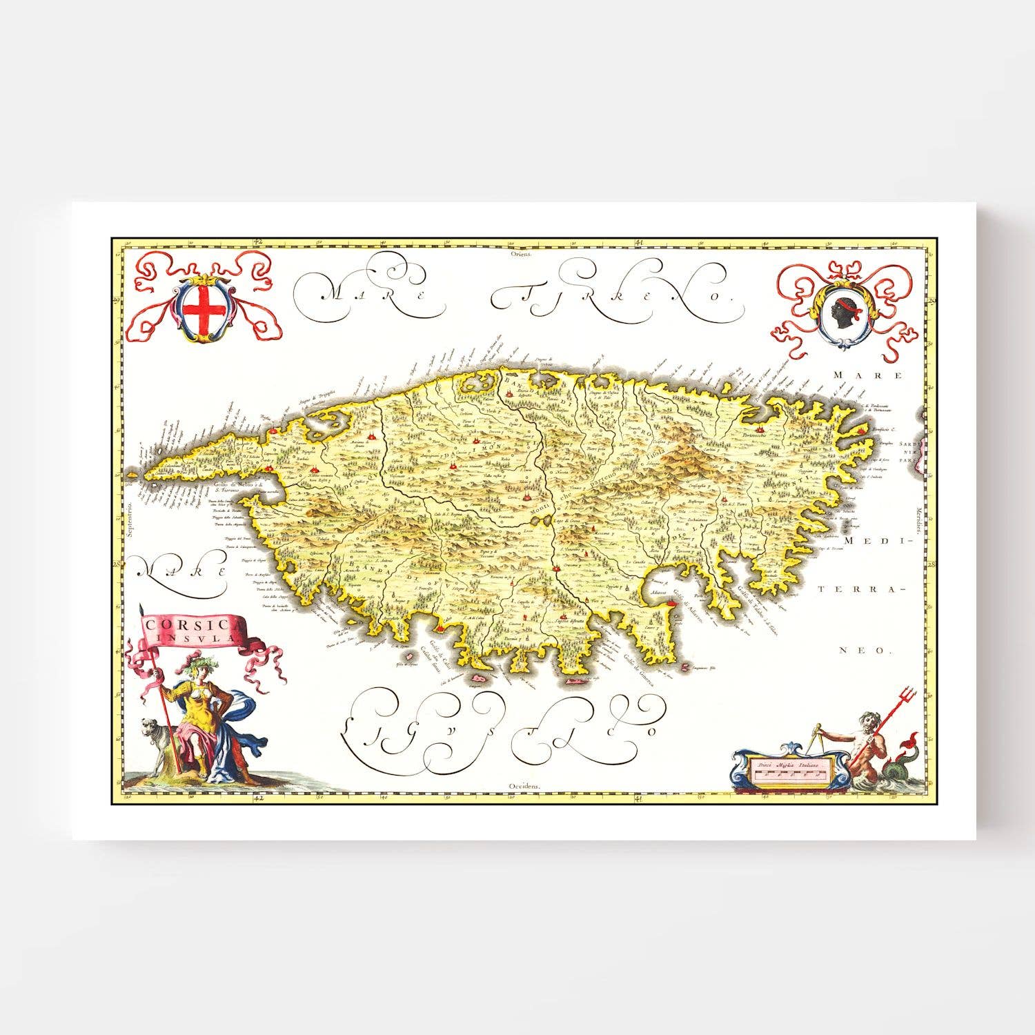 Ted's Vintage Art - Wholesale Map - Vintage Map of Corsica, 16652