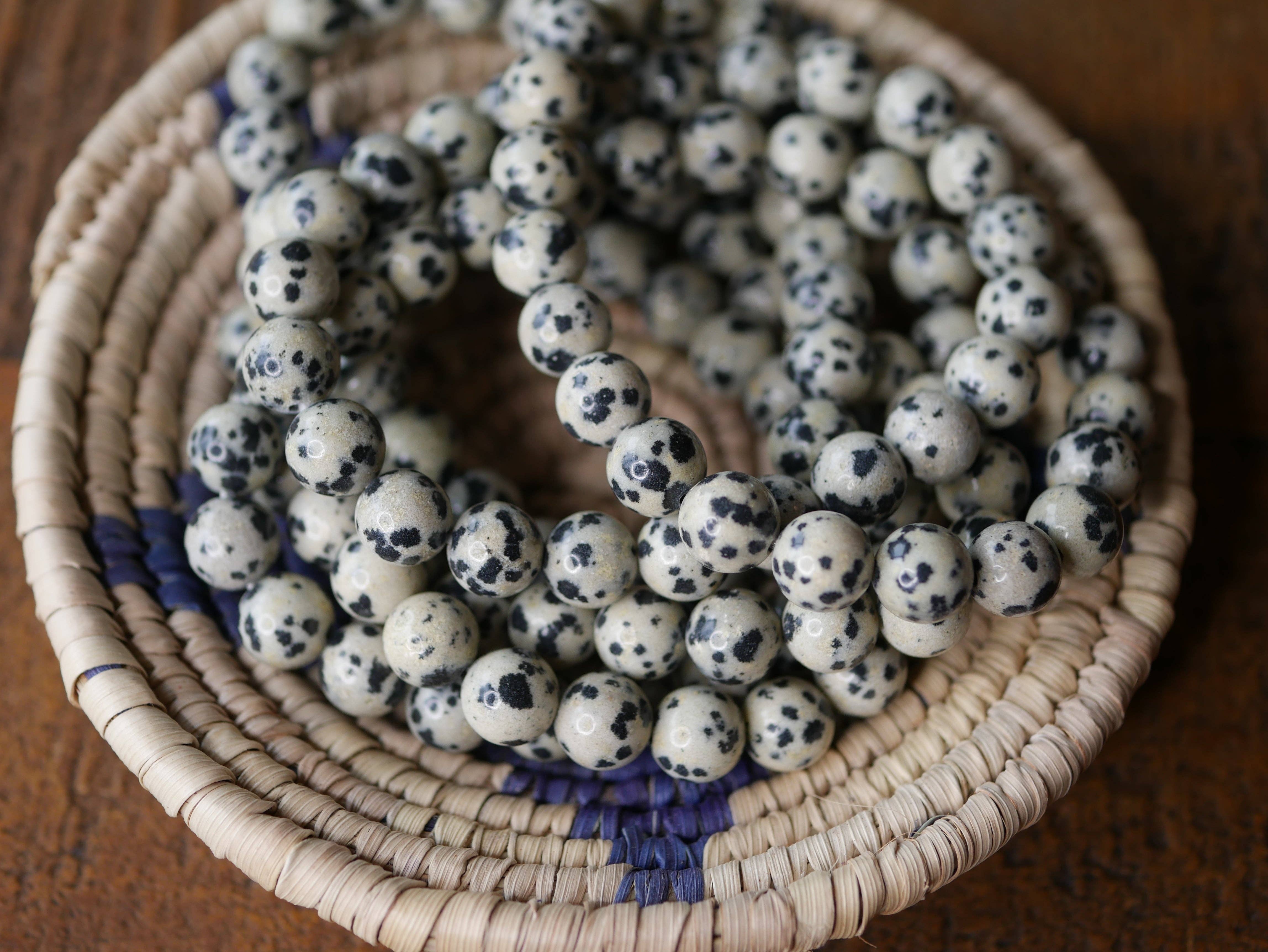 Superior Stones & Gifts INTL LLP - Wholesale Beaded Bracelet - Gemstone Stretch Bracelet Dalmation Jasper-Natural1