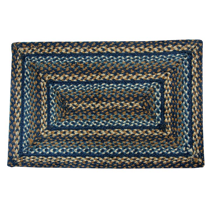 IHF HOME DECOR/IHF RUGS - Wholesale Area Rug - Denim Braided Jute Area Rug & Tabletop Collect BR-2871